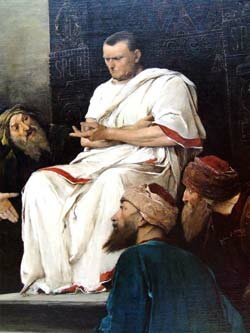 Понтий Пилат. Фрагмент картины «Христос перед Пилатом» Михая Мункачи