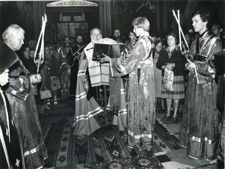 Богослужение во Владимирском соборе. 1980-е годы